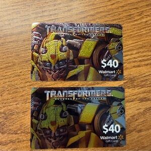Walmart Transformers Revenge Of The Fallen Gift Card ~No Cash Value~ Collectible